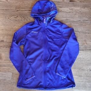 O'NEILL Hooded Fleece Jacket Purple Print M